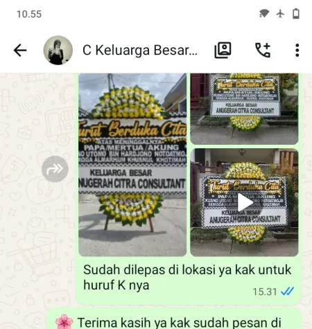 Pengiriman Papan Bunga Duka Tompomulyo Batangan